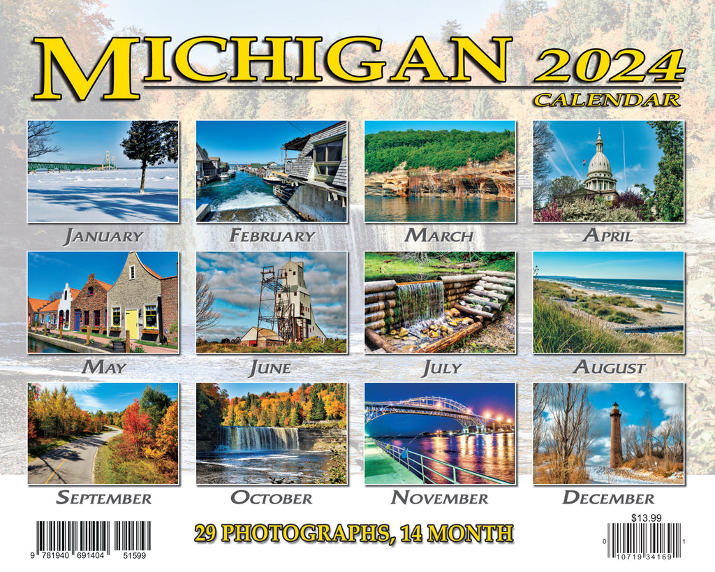 2024 Calendar 8X10 Michigan Engagements 34169 Penrod/Hiawatha