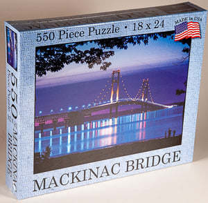 Mackinac Bridge Deep Purple Puzzle (USA Made) - 24240