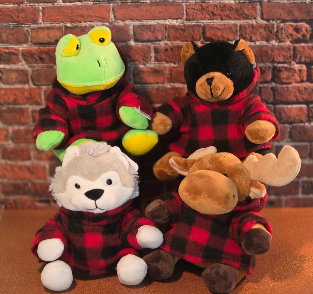 30% OFF Christmas Bundle Gift Set of 4 Plush Michigan Frog, Moose Wolf, Bear -2025PLU1