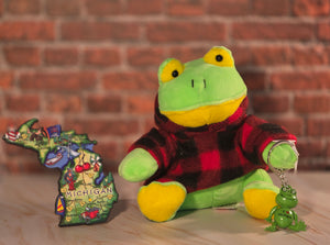EXCLUSIVE Christmas Michigan Frog Plush with Hoodie, 1 Frog Key Chain, 1 Michigan Magnet - 2025PLU5