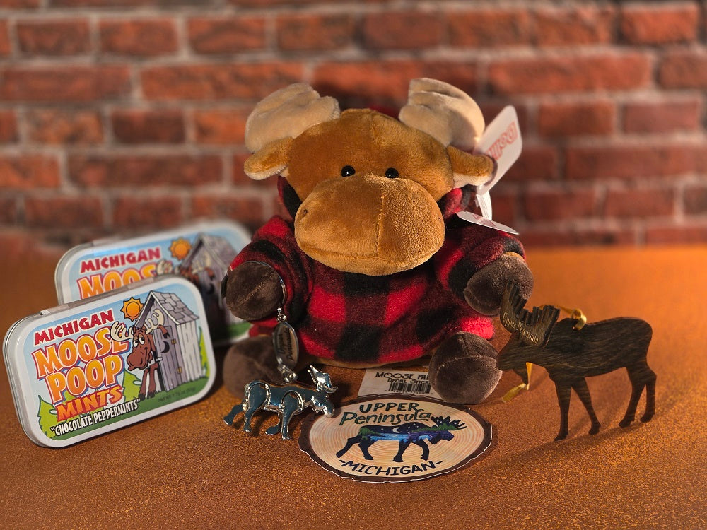 EXCLUSIVE - Christmas Moose Plush with 2 Moose Poop Tin, Moose Key Chain, Moose Sticker, Moose Ornament - 2025PLU2