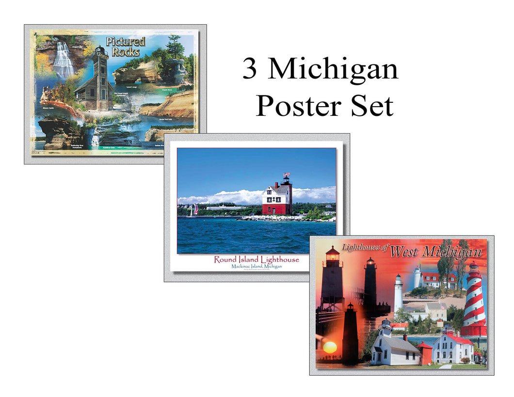 Closeout - 3 Michigan Poster Set - 2025POS1