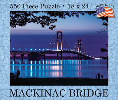 Mackinac Bridge Deep Purple Puzzle (USA Made) - 1071924240