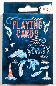 Playing Cards - Great Lakes Watercolor - 1071924239