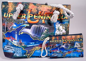 Upper Peninsula Collage Tote Bag - 1071980029