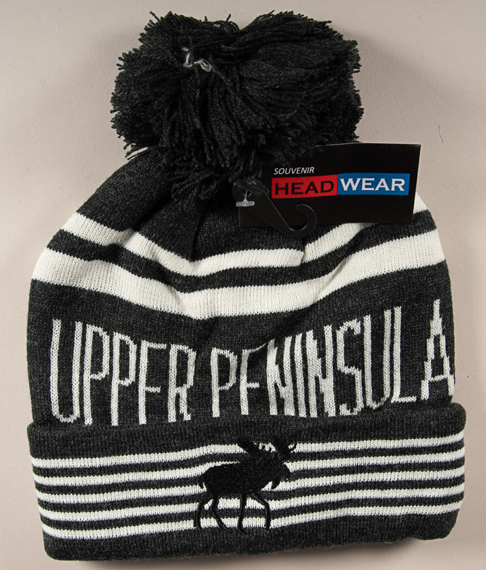Upper Peninsula Stocking Hat - Moose - Black - 83100