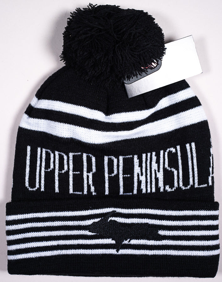 Upper Peninsula Stocking Hat - Outline - Black - 83103